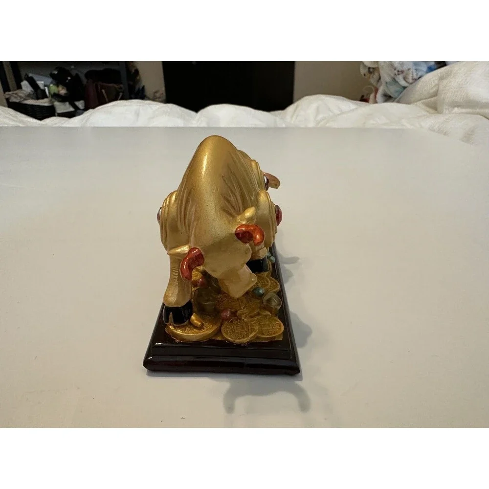Feng Shui Chinese Zodiac OX Statue with Stand Home Office Decor